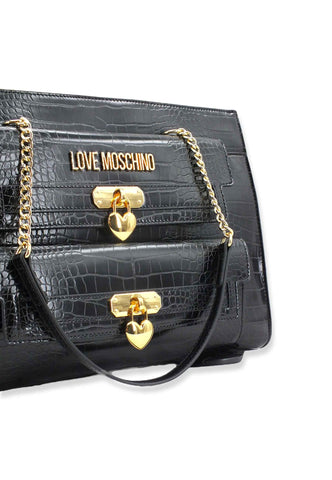 LOVE MOSCHINO Borsa Donna Stampa Coccodrillo Nero JC4069PP1FLF0000 - Sandrini Calzature e Abbigliamento
