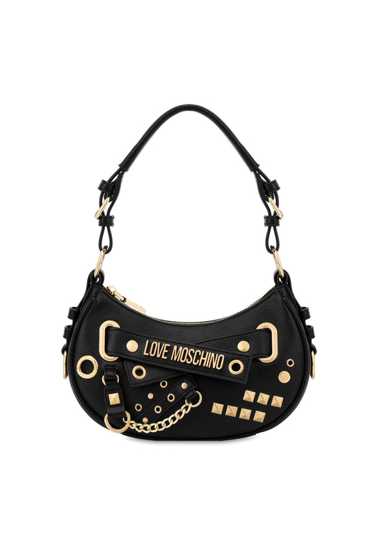 LOVE MOSCHINO Borsa Hand Bag Borchie Gold Nero JC4092PP1HLO0000 - Sandrini Calzature e Abbigliamento