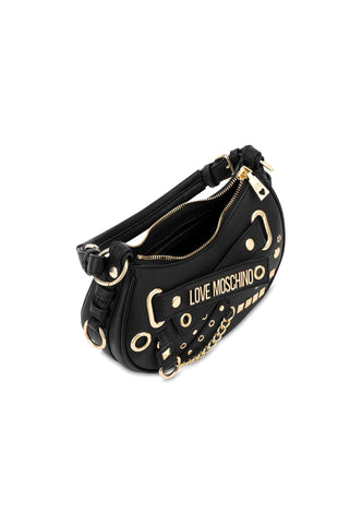LOVE MOSCHINO Borsa Hand Bag Borchie Gold Nero JC4092PP1HLO0000 - Sandrini Calzature e Abbigliamento
