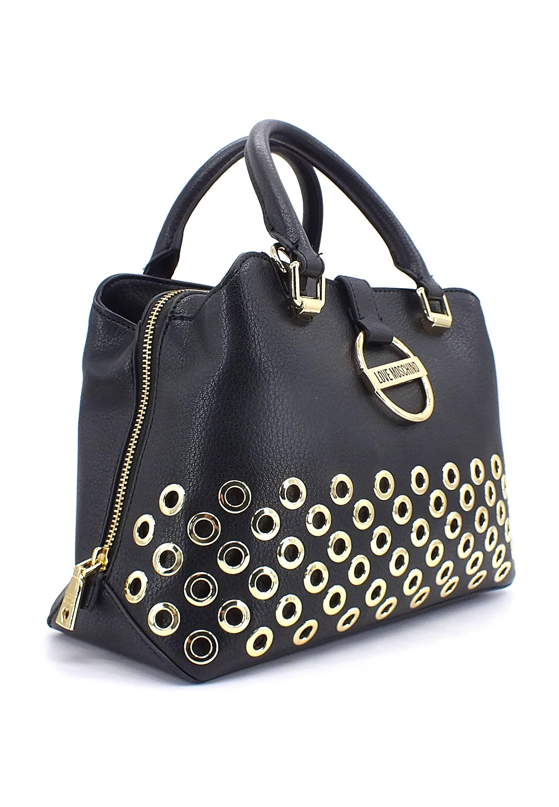 LOVE MOSCHINO Borsa Hand Bag Eyelets Nero JC4341PP0FKD0000 - Sandrini Calzature e Abbigliamento