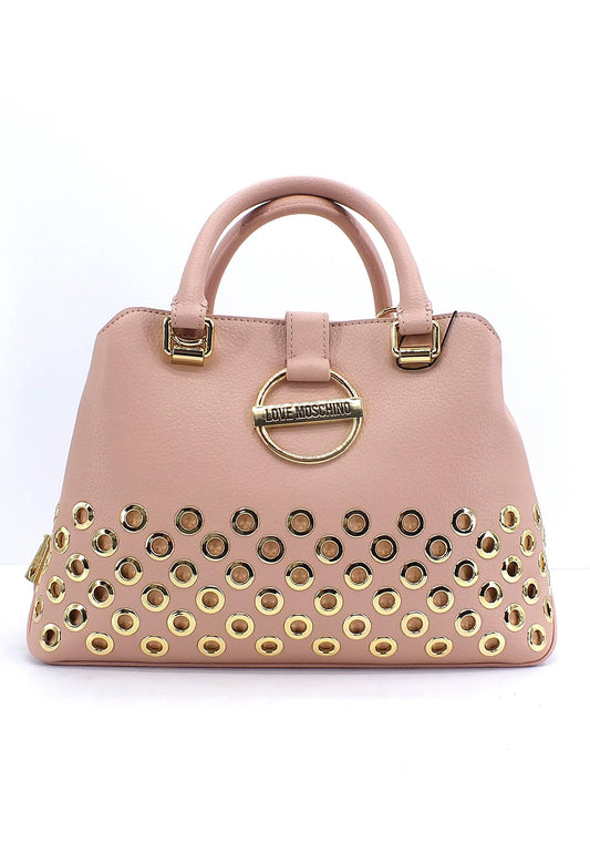 LOVE MOSCHINO Borsa Hand Bag Eyelets Rosa Cipria JC4341PP0FKD0601 - Sandrini Calzature e Abbigliamento