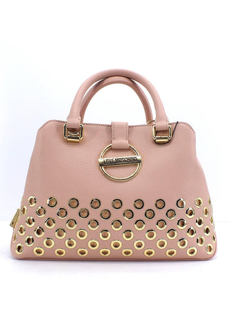 LOVE MOSCHINO Borsa Hand Bag Eyelets Rosa Cipria JC4341PP0FKD0601 - Sandrini Calzature e Abbigliamento