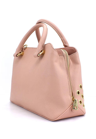 LOVE MOSCHINO Borsa Hand Bag Eyelets Rosa Cipria JC4341PP0FKD0601 - Sandrini Calzature e Abbigliamento
