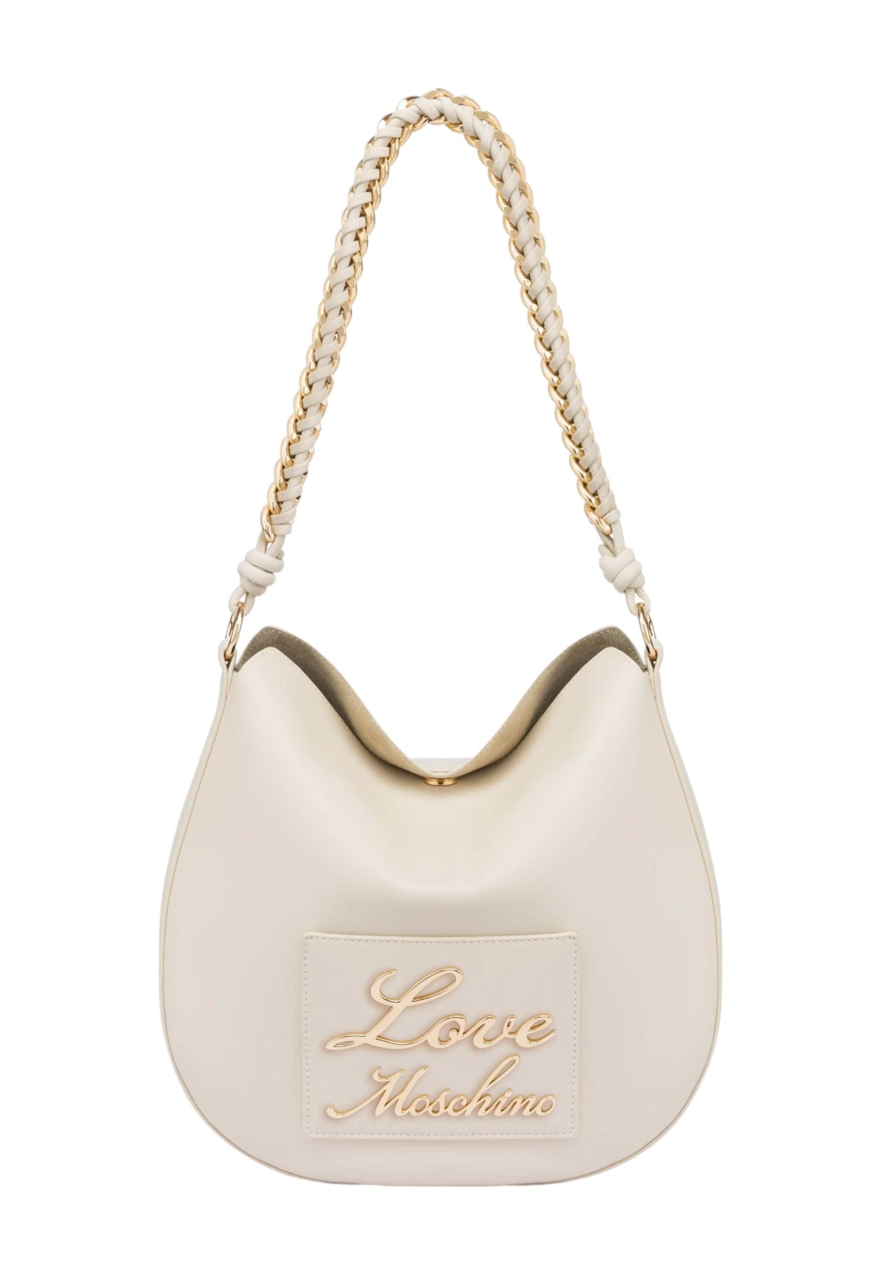 LOVE MOSCHINO Borsa Hobo Donna Avorio Beige JC4120PP1ILM0110 - Sandrini Calzature e Abbigliamento