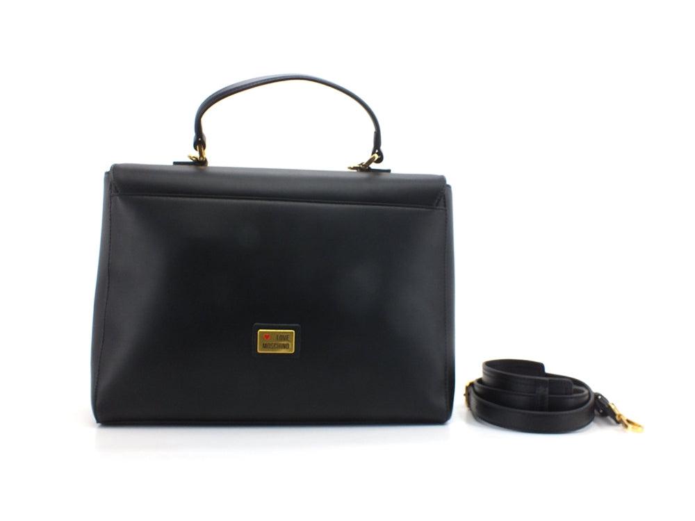 LOVE MOSCHINO Borsa Messenger Inserti Gold Nero JC4076PP1ELC0000 - Sandrini Calzature e Abbigliamento