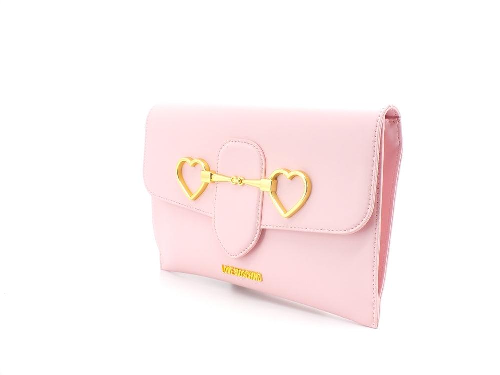 LOVE MOSCHINO Borsa Pochette Clutch Cuori Rosa JC4081PP1ELC0600 - Sandrini Calzature e Abbigliamento
