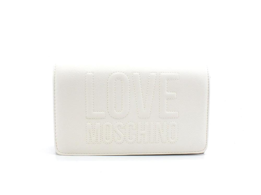 LOVE MOSCHINO Borsa Pochette Clutch Logo Avorio JC4063PP1ELL0110 - Sandrini Calzature e Abbigliamento
