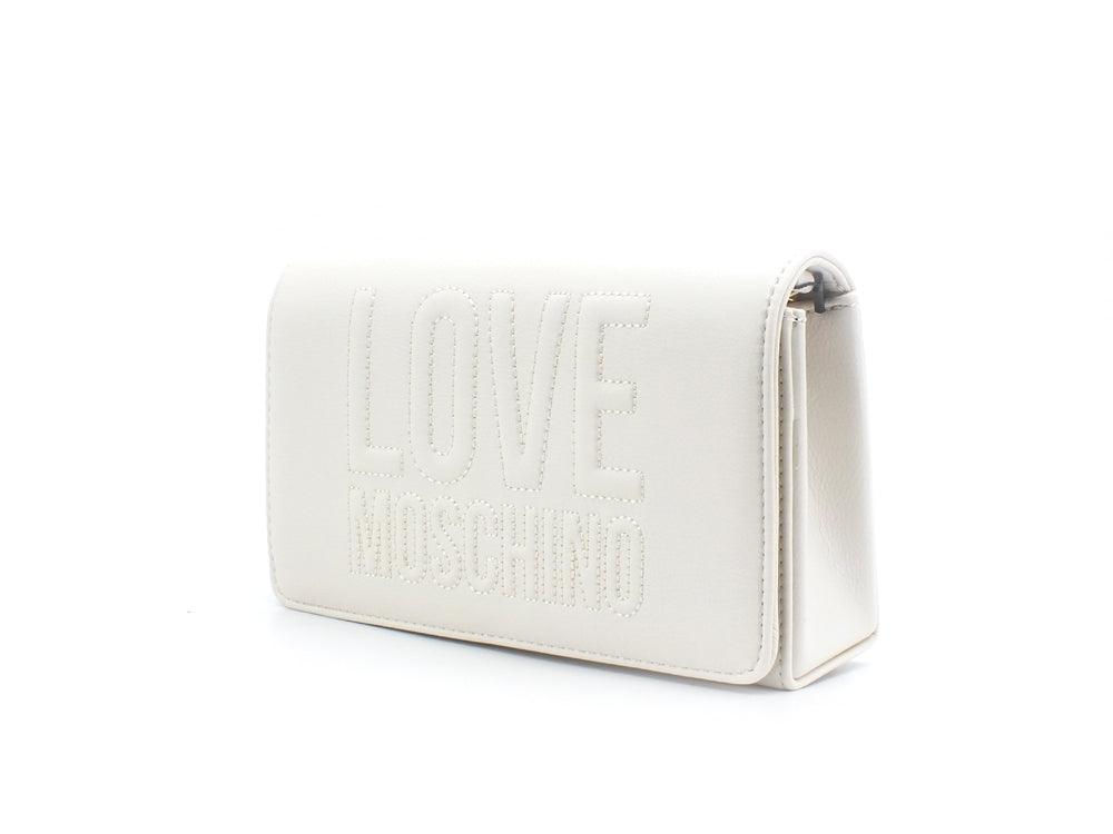 LOVE MOSCHINO Borsa Pochette Clutch Logo Avorio JC4063PP1ELL0110 - Sandrini Calzature e Abbigliamento