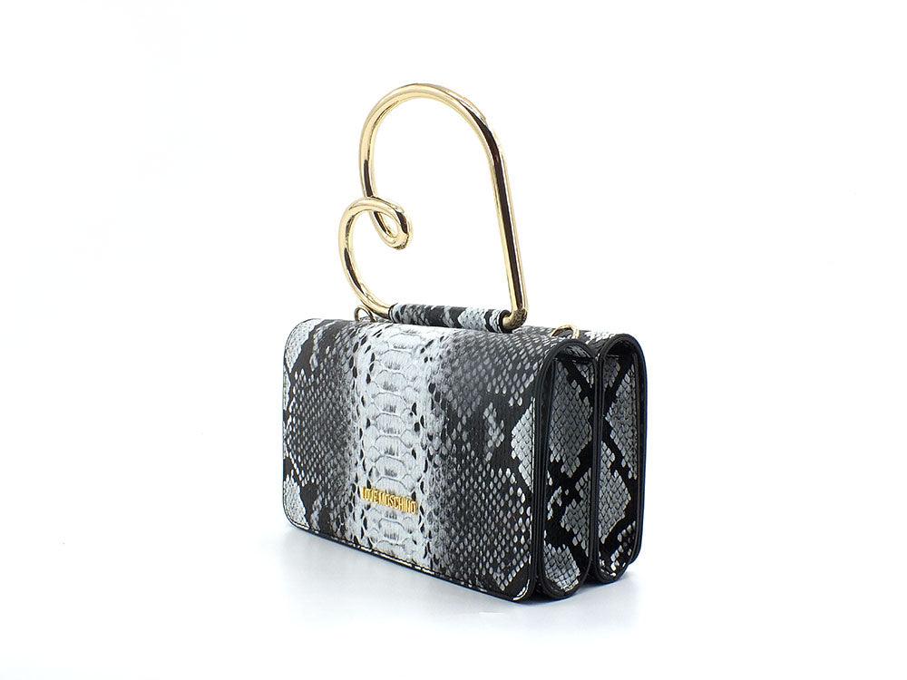 LOVE MOSCHINO Borsa Pochette Clutch Pythin Animalier Roccia JC4390PP0EKI0954 - Sandrini Calzature e Abbigliamento