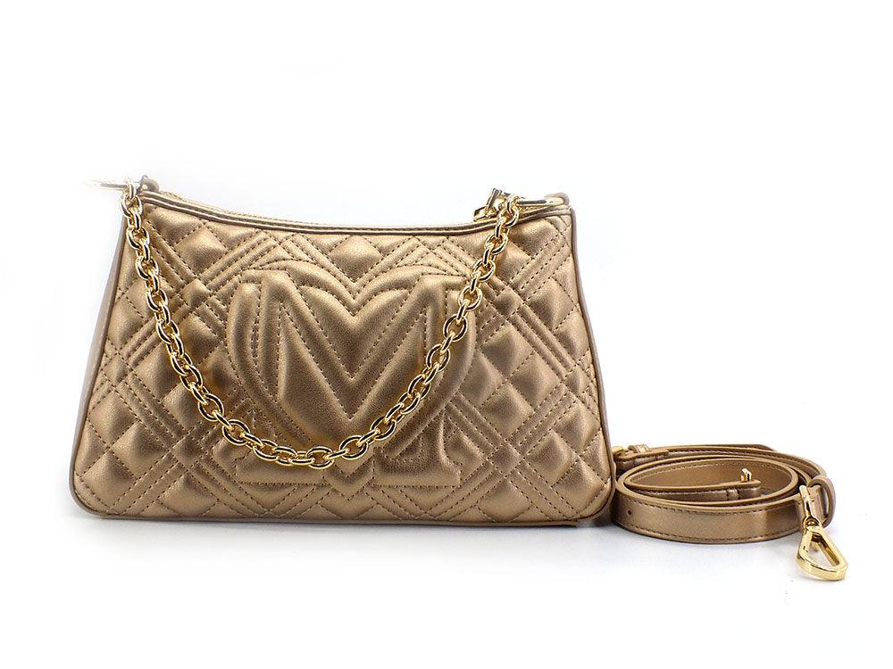 LOVE MOSCHINO Borsa Pochette Quilted Tracolla Oro JC4135PP0ELA0901 - Sandrini Calzature e Abbigliamento