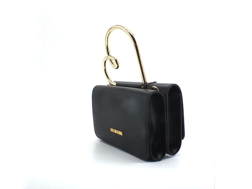 LOVE MOSCHINO Borsa Pochette Tracolla Manico Cuore Nero JC4386PP0EKN0000 - Sandrini Calzature e Abbigliamento
