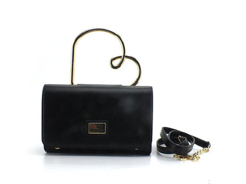 LOVE MOSCHINO Borsa Pochette Tracolla Manico Cuore Nero JC4386PP0EKN0000 - Sandrini Calzature e Abbigliamento