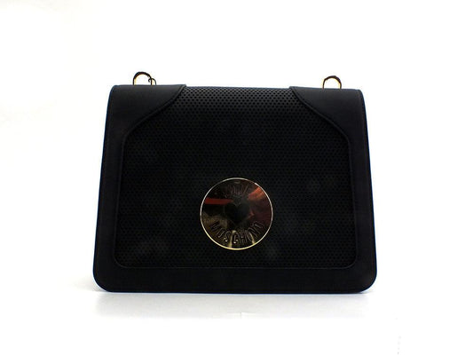 LOVE MOSCHINO Borsa Saddle Clutch Perforated Logo Nero JC4393PP0EKL100A - Sandrini Calzature e Abbigliamento