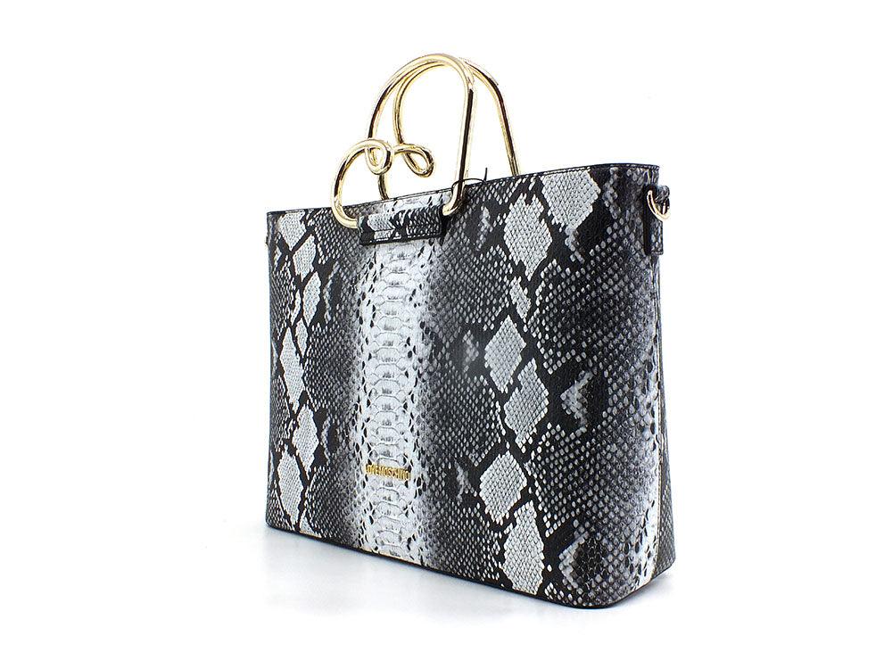 LOVE MOSCHINO Borsa Saddle Python Animalier Roccia JC4391PP0EKI0954 - Sandrini Calzature e Abbigliamento