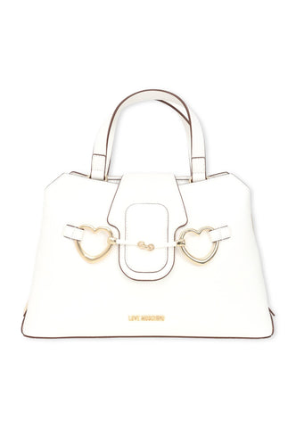 LOVE MOSCHINO Borsa Satchel Cuori Bianco JC4131PP1GLI1100 - Sandrini Calzature e Abbigliamento