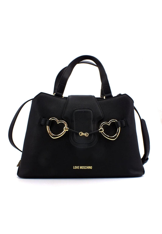 LOVE MOSCHINO Borsa Satchel Cuori Nero JC4131PP1GLI1000 - Sandrini Calzature e Abbigliamento