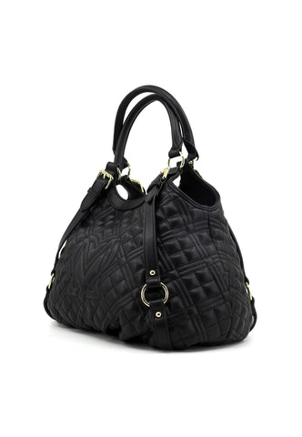 LOVE MOSCHINO Borsa Satchel Donna Nero Gold JC4010PP1ILA0000 - Sandrini Calzature e Abbigliamento