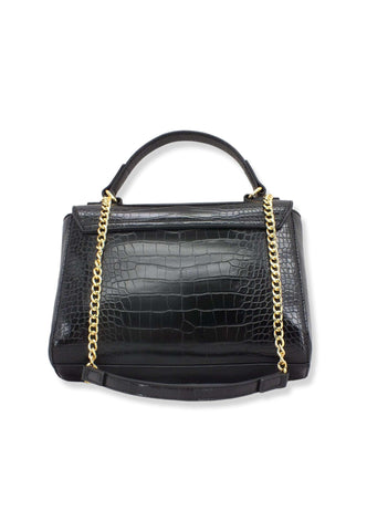 LOVE MOSCHINO Borsa Satchel Double Stampa Coccodrillo Nera JC4200PP1FLF0000 - Sandrini Calzature e Abbigliamento