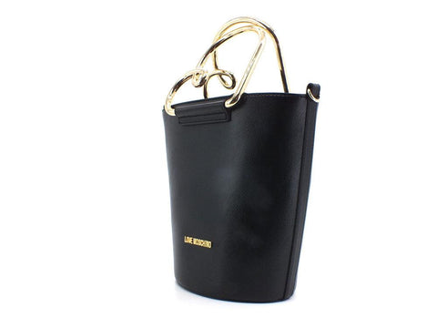 LOVE MOSCHINO Borsa Secchiello Bucket Manici Cuore Nero JC4388PP0EKN0000 - Sandrini Calzature e Abbigliamento