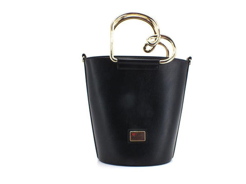 LOVE MOSCHINO Borsa Secchiello Bucket Manici Cuore Nero JC4388PP0EKN0000 - Sandrini Calzature e Abbigliamento