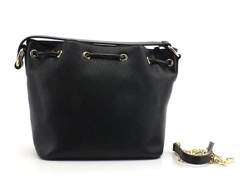 LOVE MOSCHINO Borsa Secchiello Cuore Gold Nero JC4322PP0DKP100A - Sandrini Calzature e Abbigliamento