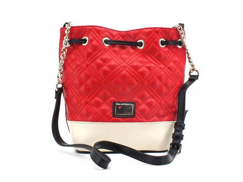 LOVE MOSCHINO Borsa Secchiello Cuore Nero Rosso Avorio JC4027PP1ELD100A - Sandrini Calzature e Abbigliamento