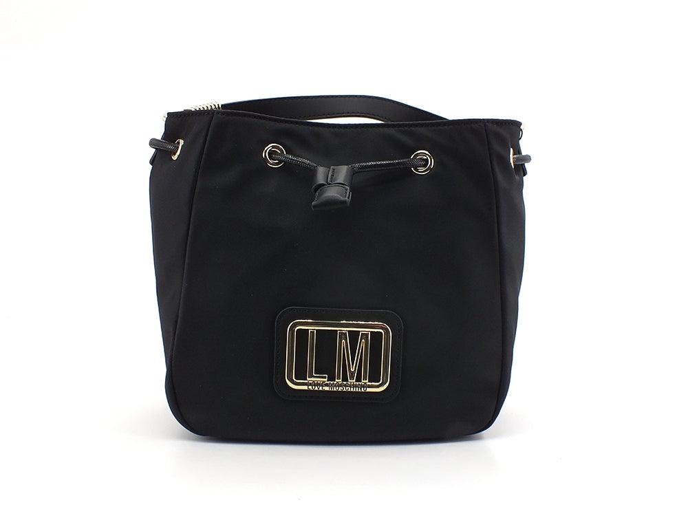 LOVE MOSCHINO Borsa Secchiello Logo Gold Nero JC4298PP0DKM0000 - Sandrini Calzature e Abbigliamento