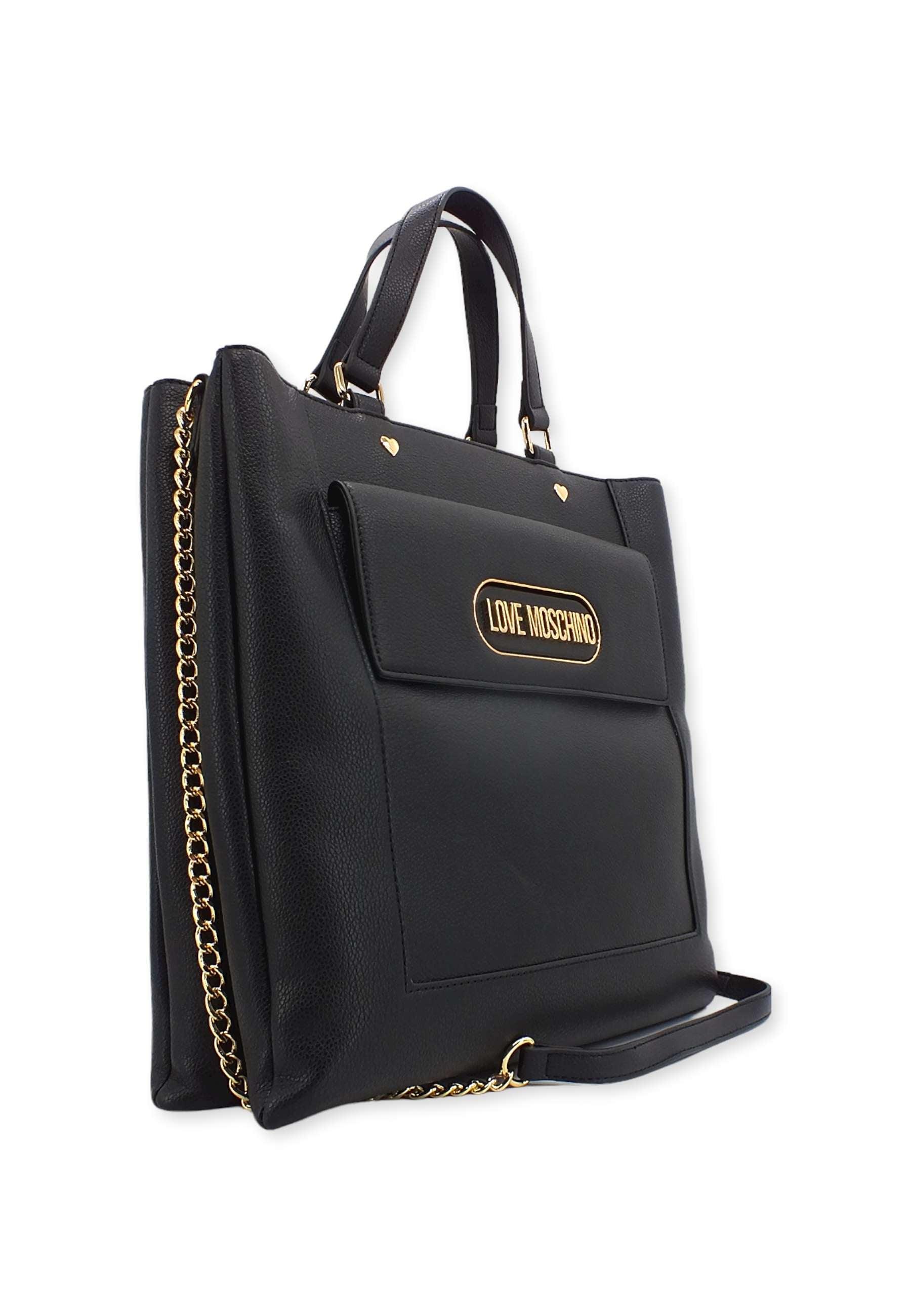 LOVE MOSCHINO Borsa Shopper Rectangular Nero JC4398PP0FKP0000 - Sandrini Calzature e Abbigliamento