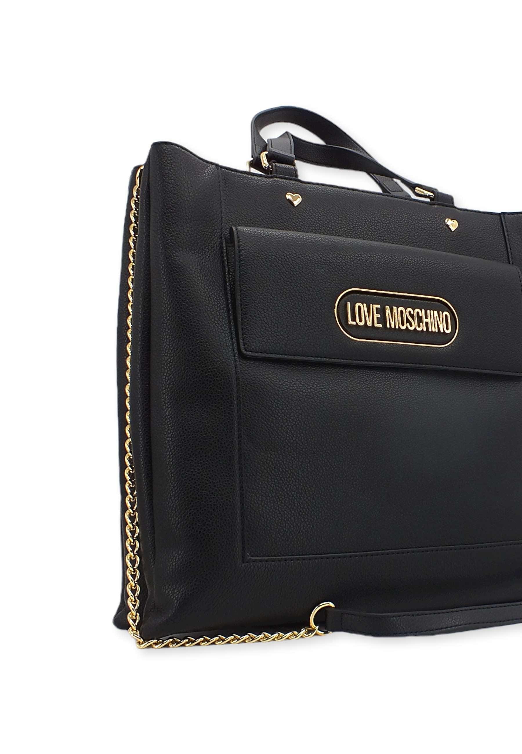 LOVE MOSCHINO Borsa Shopper Rectangular Nero JC4398PP0FKP0000 - Sandrini Calzature e Abbigliamento