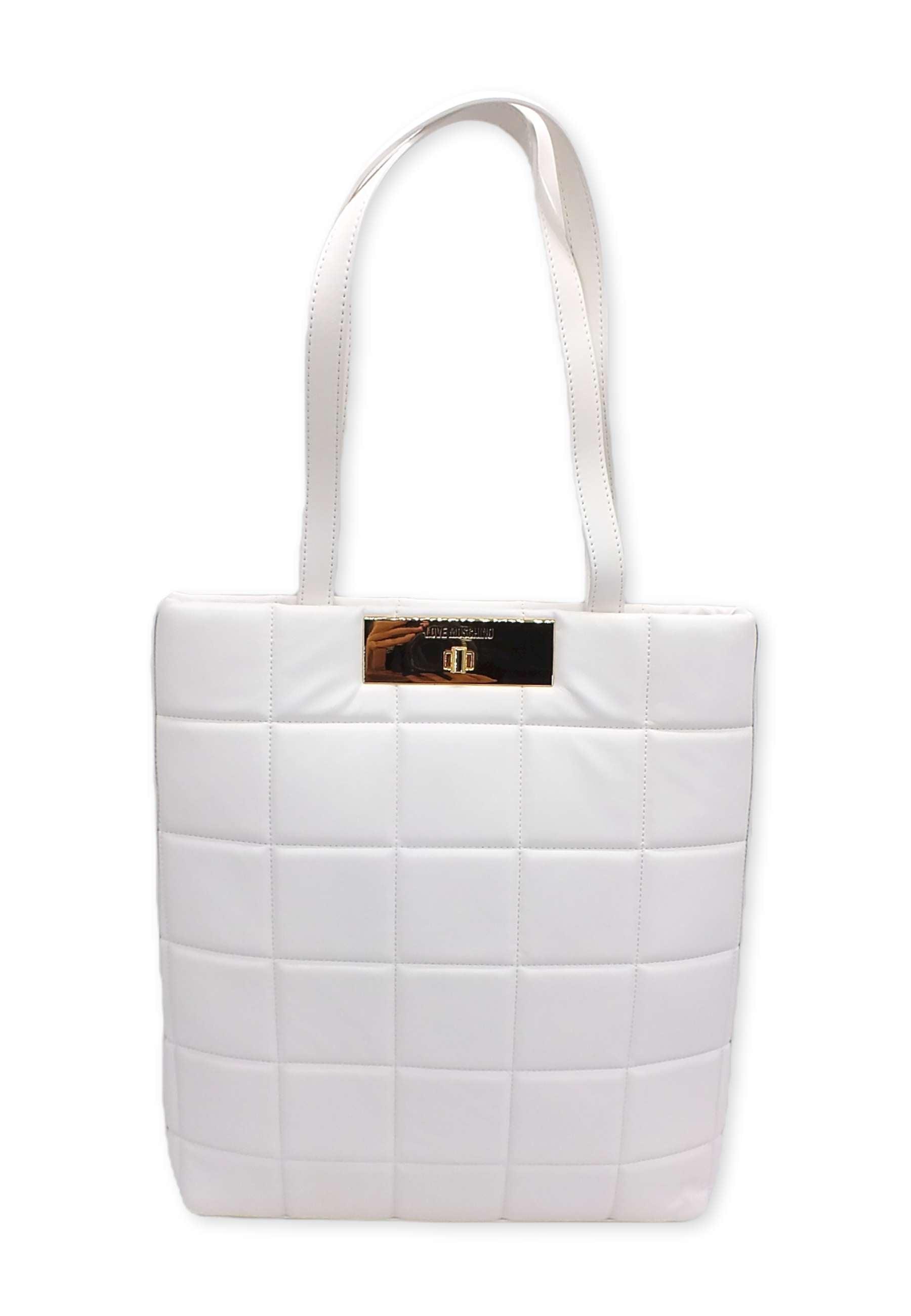 LOVE MOSCHINO Borsa Shopper Rectangular Off White JC4416PP0FKR0120 - Sandrini Calzature e Abbigliamento