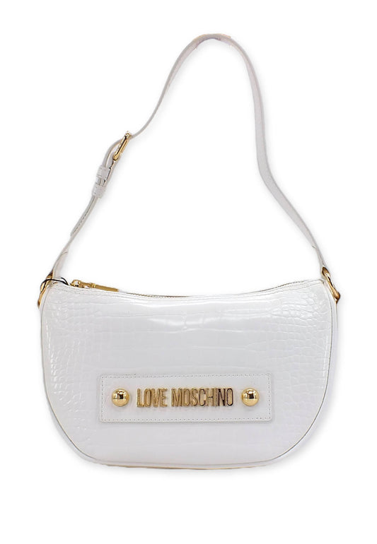 LOVE MOSCHINO Borsa Shoulder Bag Croco Off White JC4426PP0FKS0120 - Sandrini Calzature e Abbigliamento