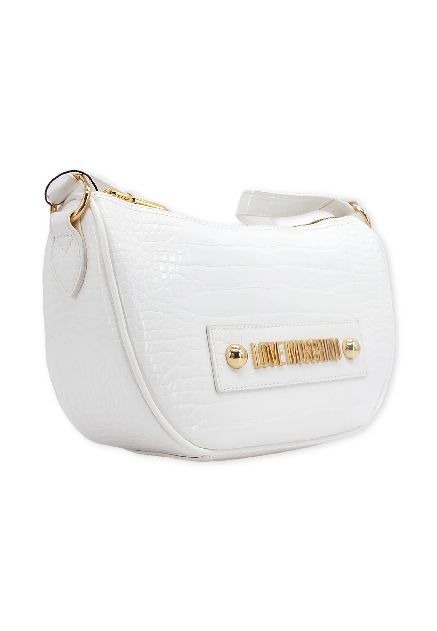 LOVE MOSCHINO Borsa Shoulder Bag Croco Off White JC4426PP0FKS0120 - Sandrini Calzature e Abbigliamento