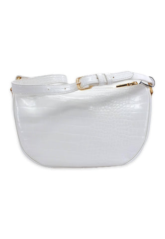 LOVE MOSCHINO Borsa Shoulder Bag Croco Off White JC4426PP0FKS0120 - Sandrini Calzature e Abbigliamento