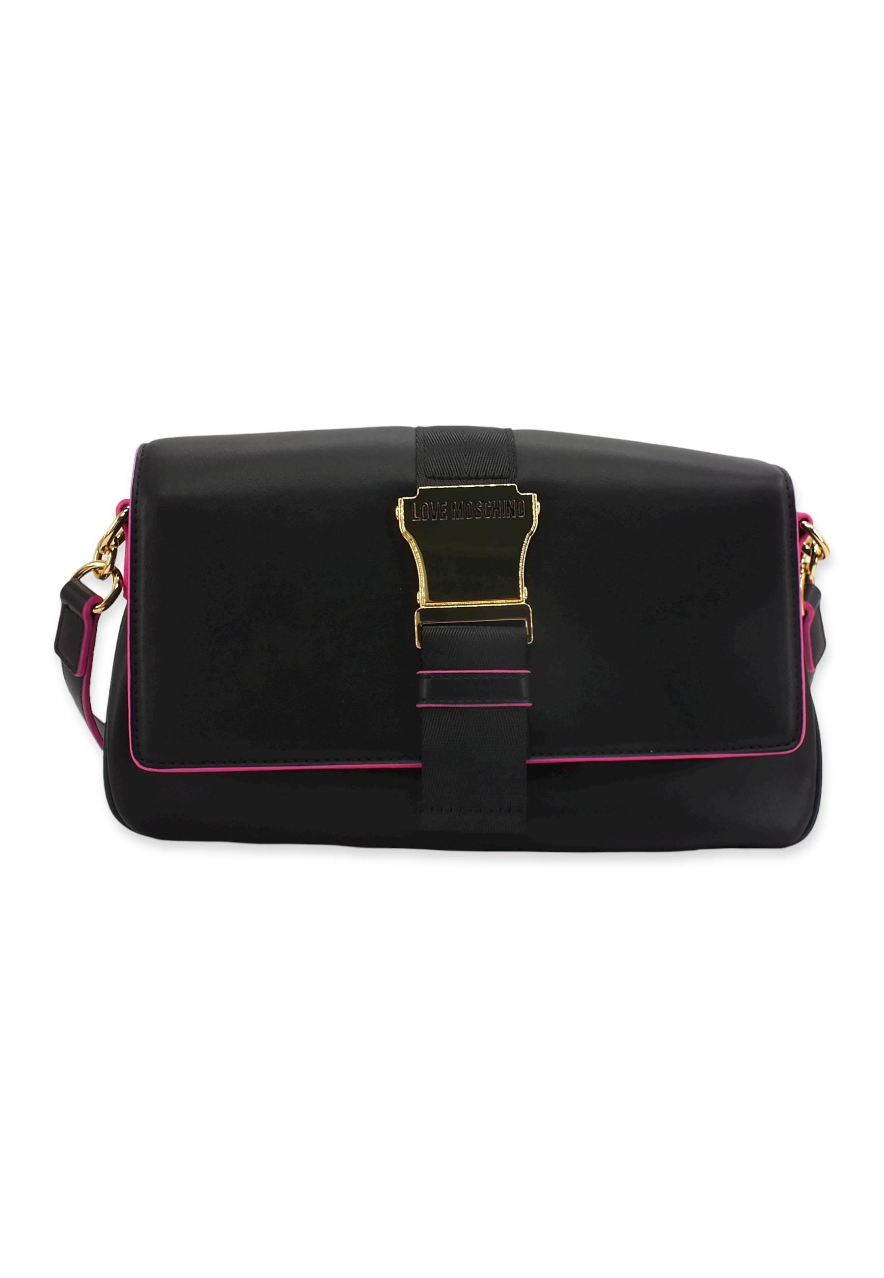 LOVE MOSCHINO Borsa Shoulder Bag Nero Fuchsia JC4367PP0FKH100B - Sandrini Calzature e Abbigliamento