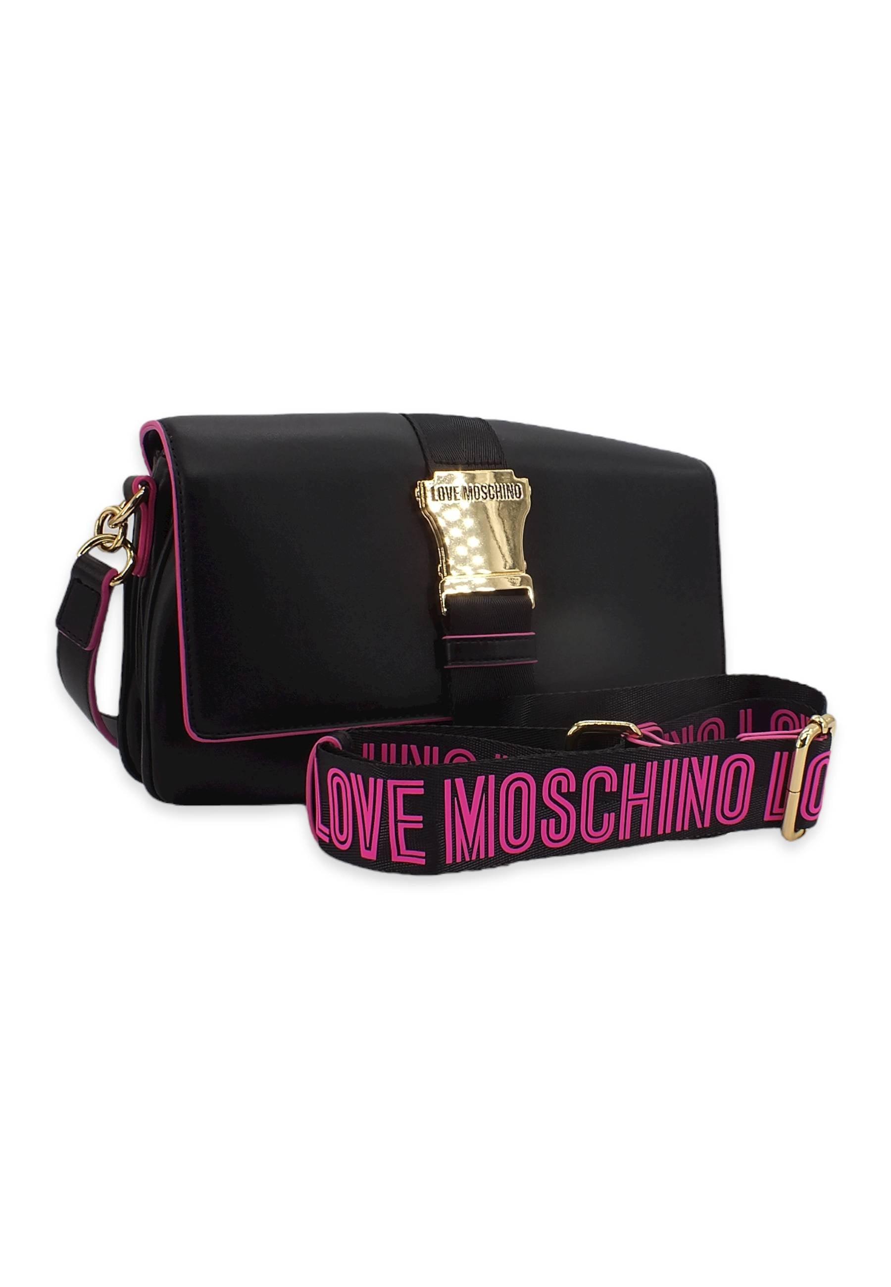 LOVE MOSCHINO Borsa Shoulder Bag Nero Fuchsia JC4367PP0FKH100B - Sandrini Calzature e Abbigliamento
