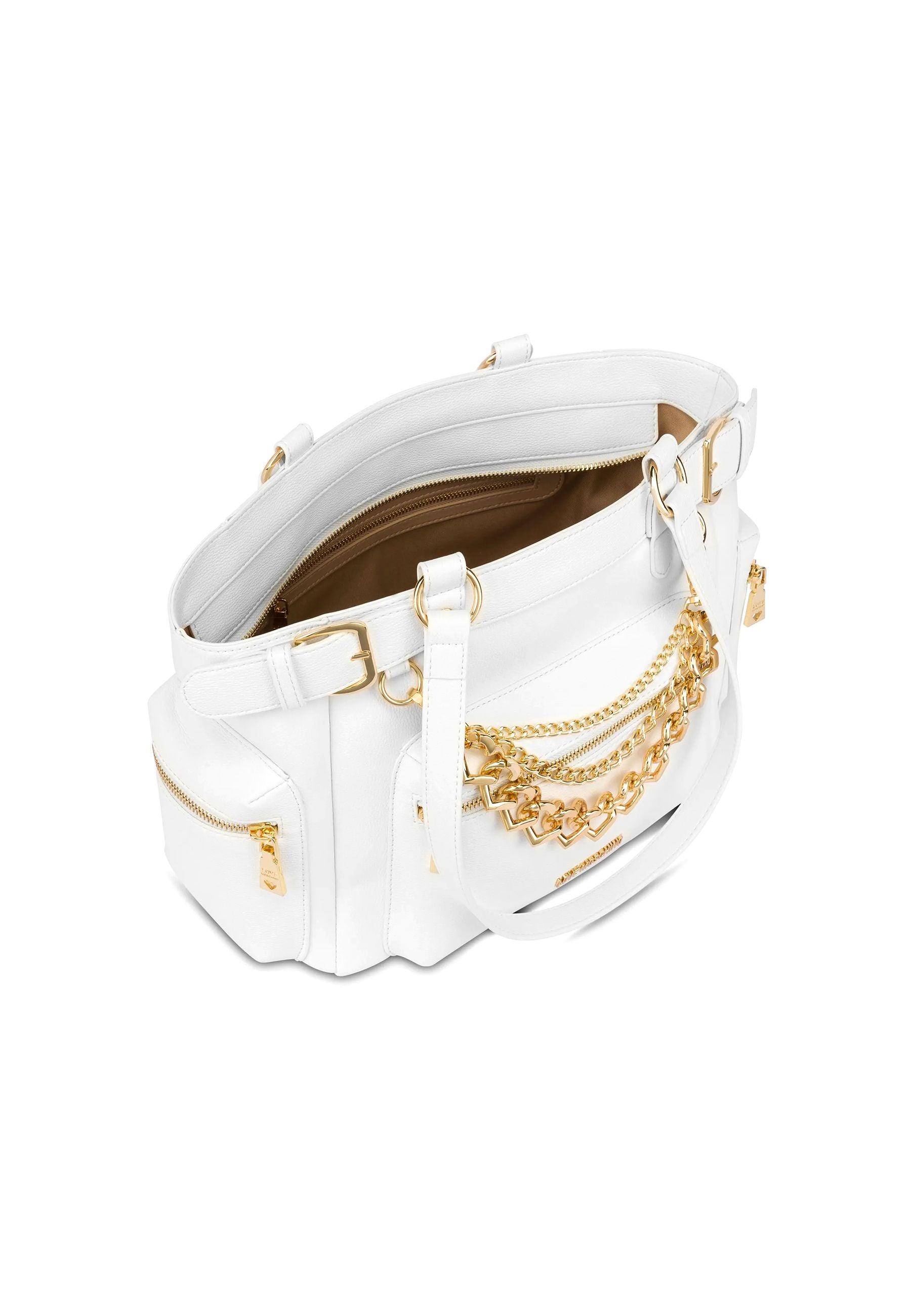 LOVE MOSCHINO Borsa Tote Catena Bianco JC4287PP0GKT0100 - Sandrini Calzature e Abbigliamento