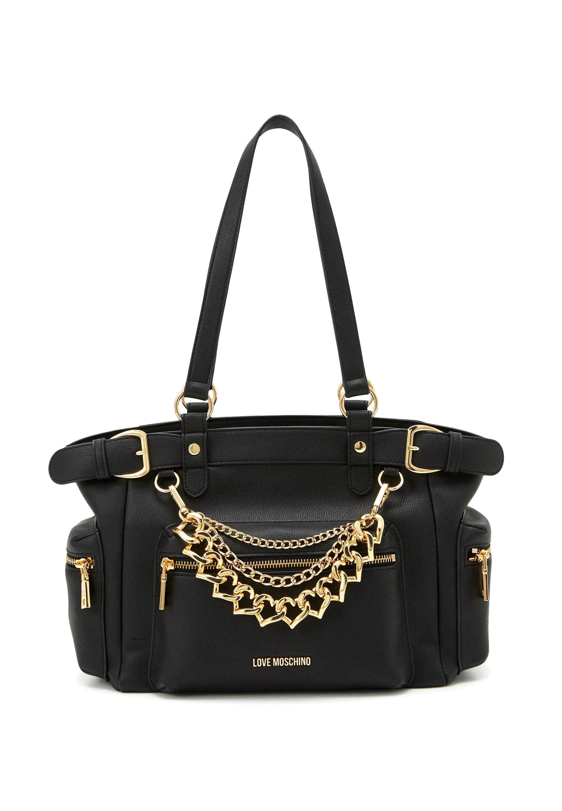 LOVE MOSCHINO Borsa Tote Catena Nero JC4287PP0GKT0000 - Sandrini Calzature e Abbigliamento