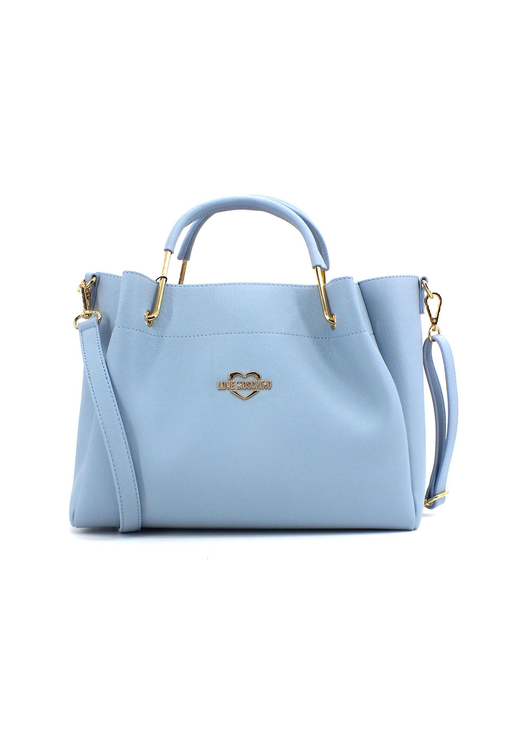 LOVE MOSCHINO Borsa Tote con Pochette Azzurro JC4137PP1GLW0700 - Sandrini Calzature e Abbigliamento