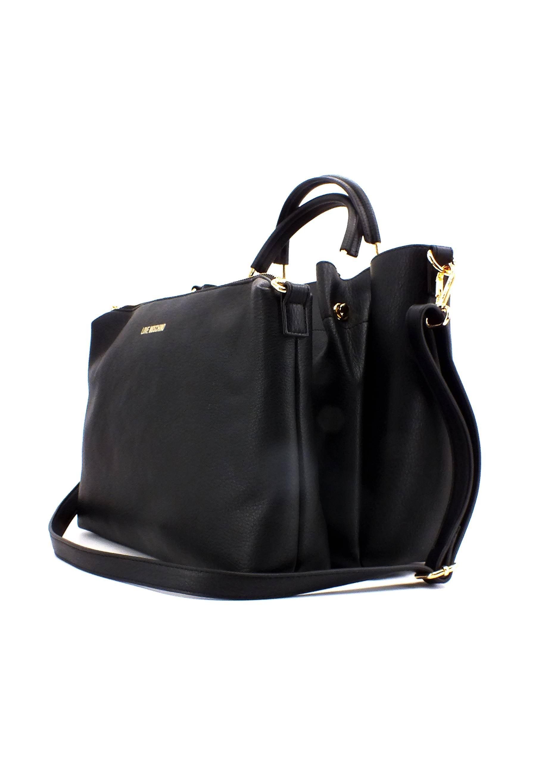 LOVE MOSCHINO Borsa Tote con Pochette Nero JC4137PP1GLW0000 - Sandrini Calzature e Abbigliamento