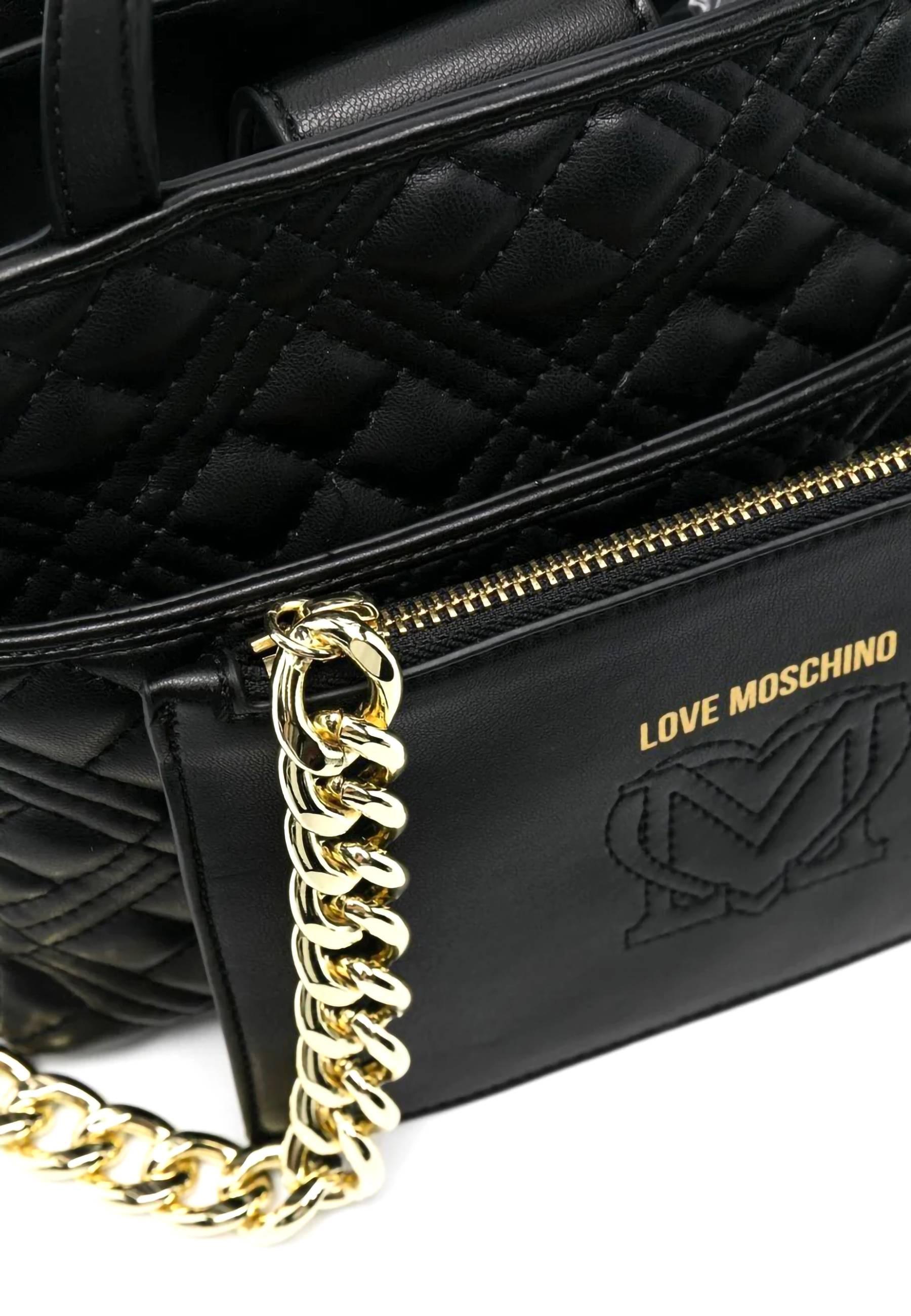 LOVE MOSCHINO Borsa Tote Con Tasca Nero JC4020PP1GLA0000 - Sandrini Calzature e Abbigliamento