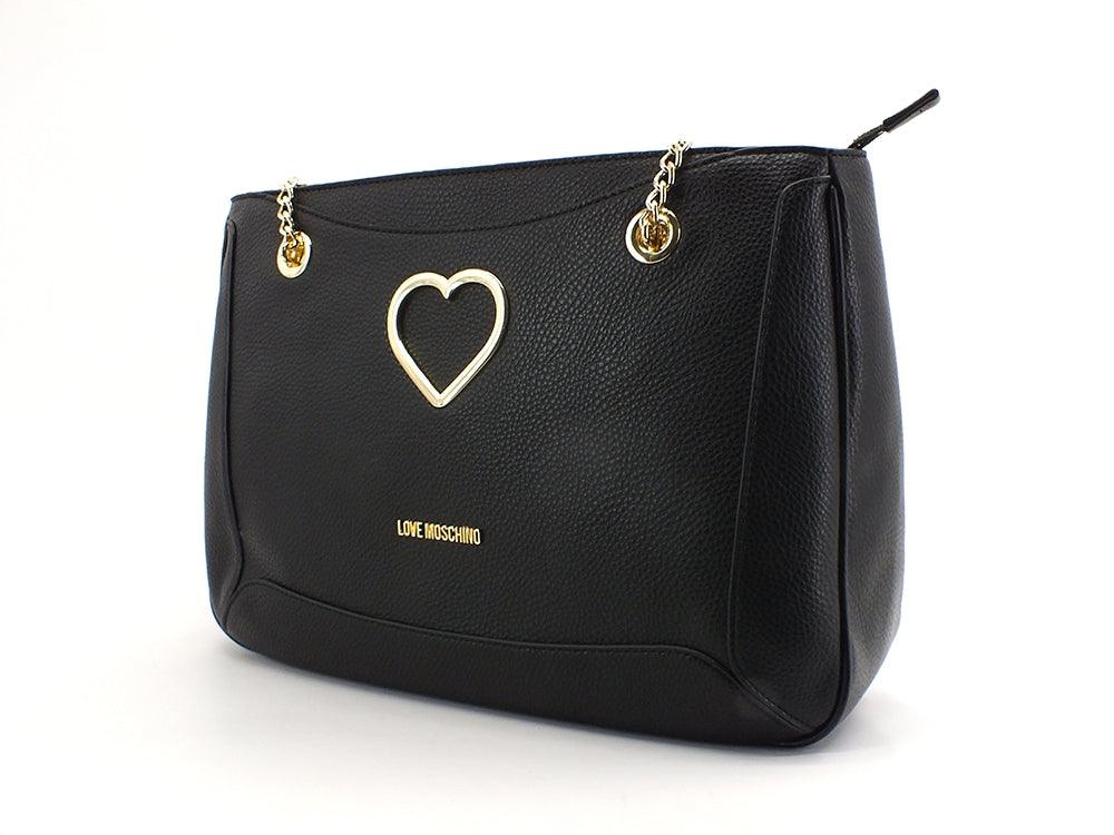 LOVE MOSCHINO Borsa Tote Cuore Nero JC4319PP0DKP100A - Sandrini Calzature e Abbigliamento