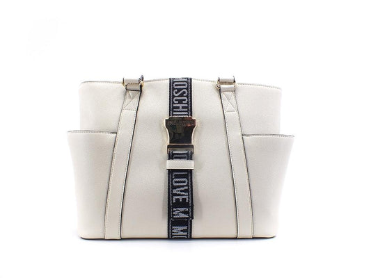 LOVE MOSCHINO Borsa Tote Fibbia Avorio JC4312PP0DKO0110 - Sandrini Calzature e Abbigliamento