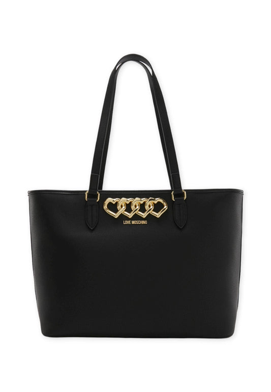 LOVE MOSCHINO Borsa Tote Heart Chain Nero JC4373PP0FKI0000 - Sandrini Calzature e Abbigliamento