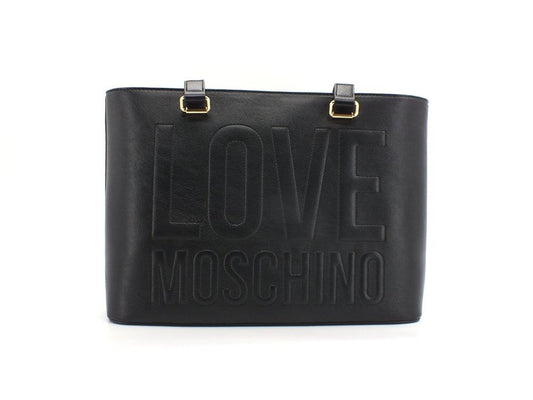 LOVE MOSCHINO Borsa Tote Logo Embossed Nero JC4056PP1ELL0000 - Sandrini Calzature e Abbigliamento