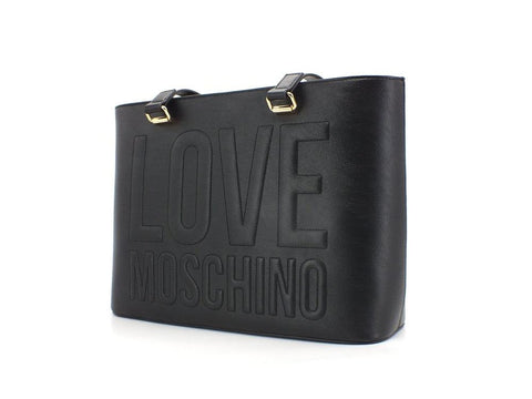 LOVE MOSCHINO Borsa Tote Logo Embossed Nero JC4056PP1ELL0000 - Sandrini Calzature e Abbigliamento