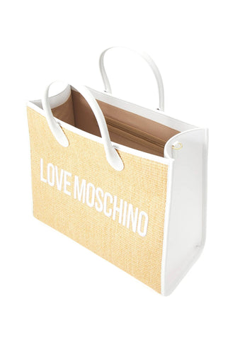 LOVE MOSCHINO Borsa Tote Naturale Bianco JC4318PP0GKN110A - Sandrini Calzature e Abbigliamento