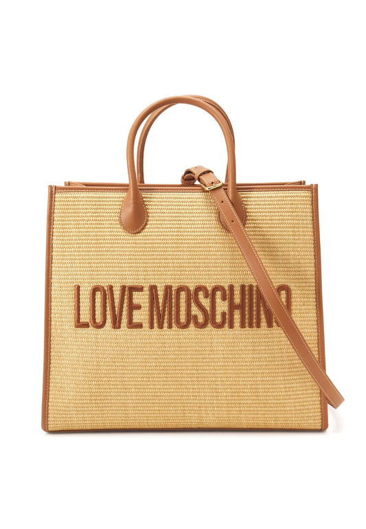 LOVE MOSCHINO Borsa Tote Naturale Cammello JC4318PP0GKN120A - Sandrini Calzature e Abbigliamento