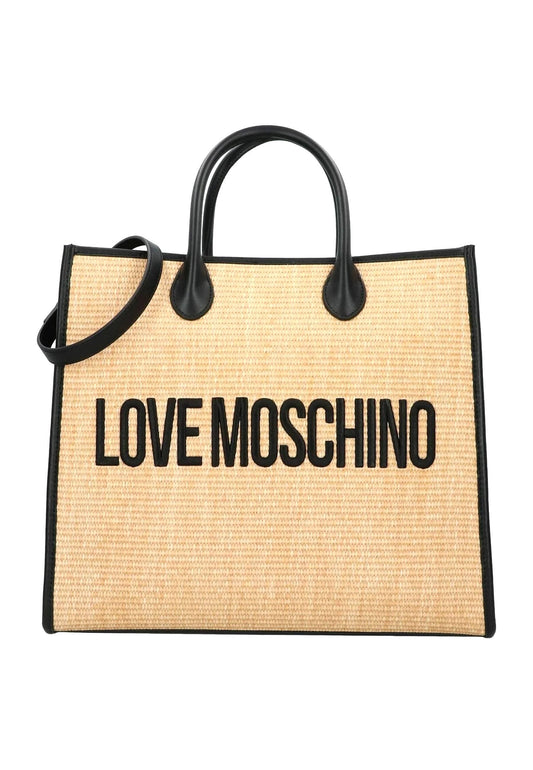 LOVE MOSCHINO Borsa Tote Naturale Nero JC4318PP0GKN100A - Sandrini Calzature e Abbigliamento