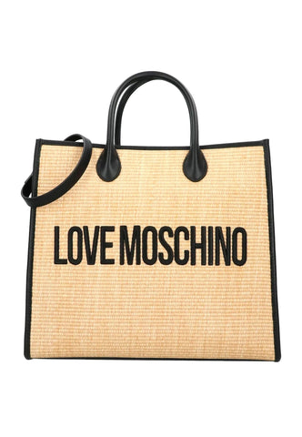 LOVE MOSCHINO Borsa Tote Naturale Nero JC4318PP0GKN100A - Sandrini Calzature e Abbigliamento