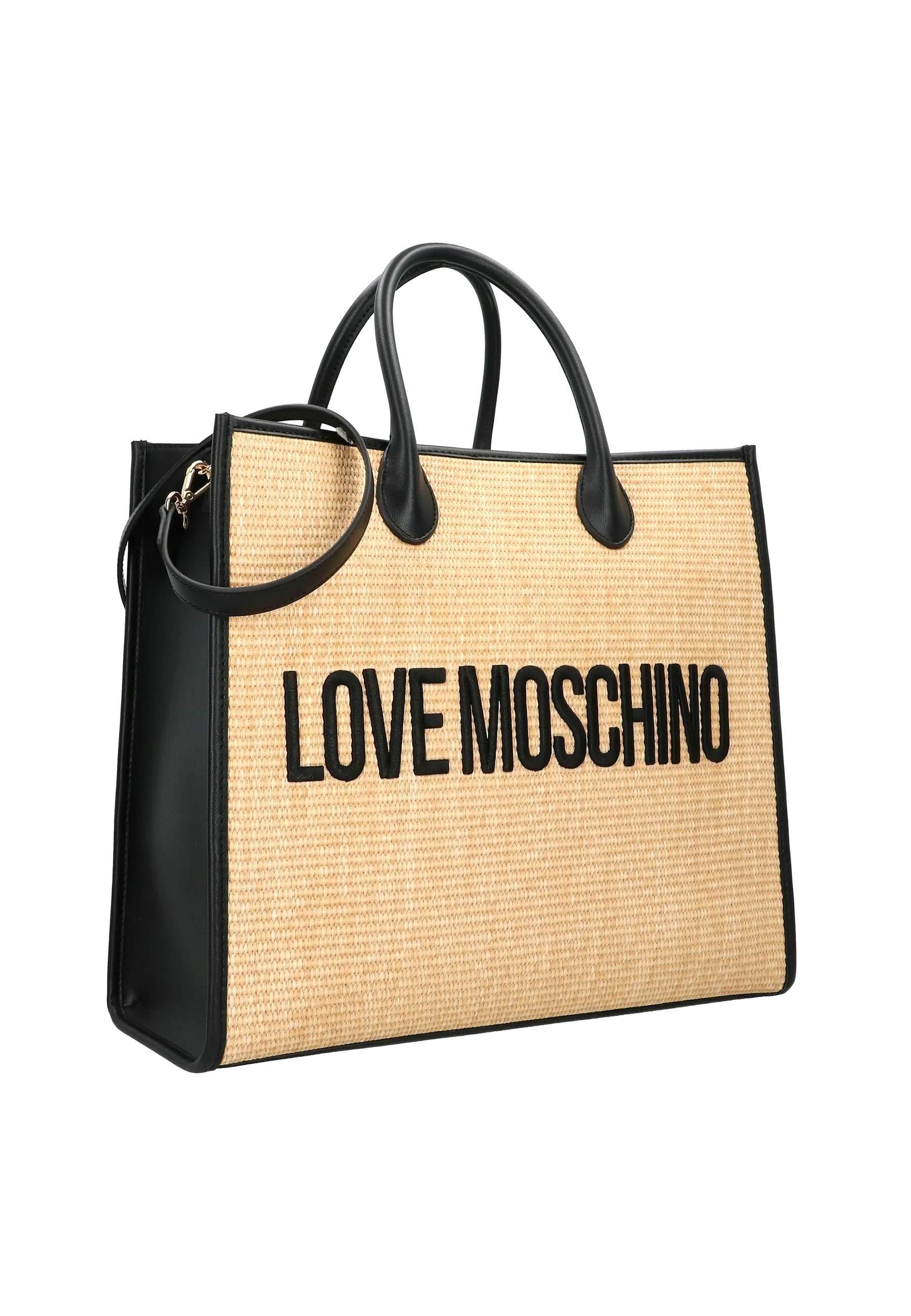 LOVE MOSCHINO Borsa Tote Naturale Nero JC4318PP0GKN100A - Sandrini Calzature e Abbigliamento
